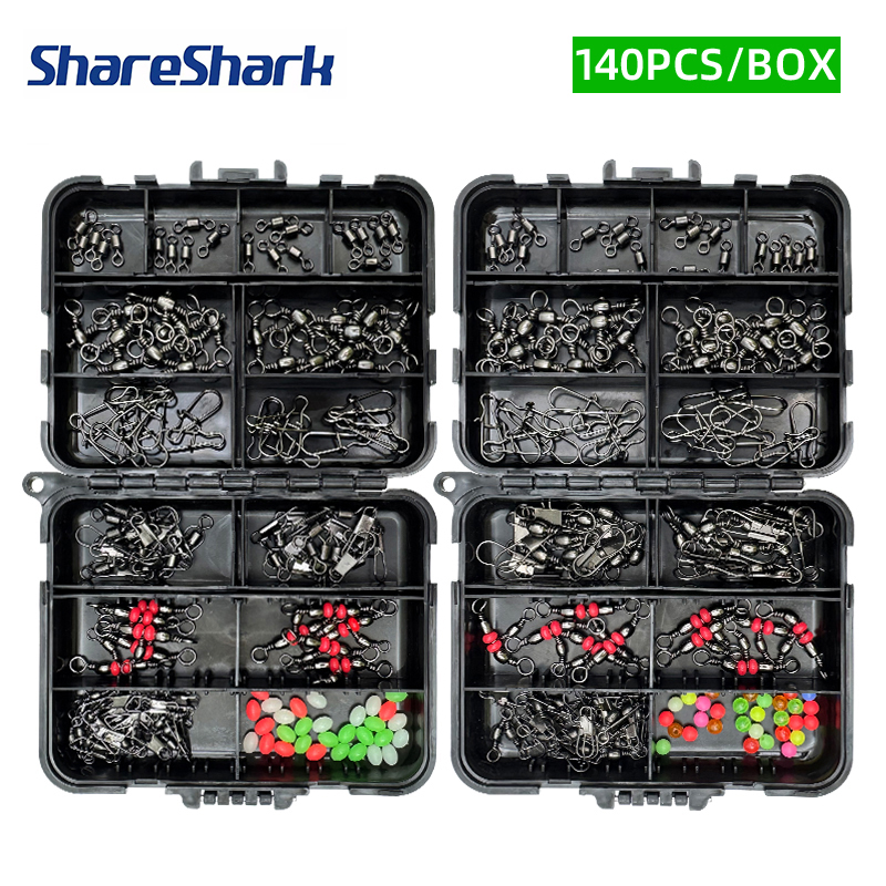 Fishing Equipment English - ShareShark 140Pcs fishing accessory set, lure