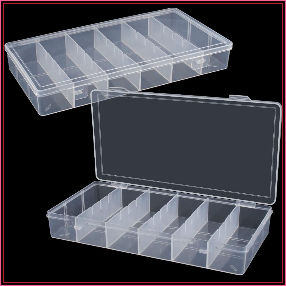Fishing Equipment Organizer - Clear Visible Plastic Storage Box for