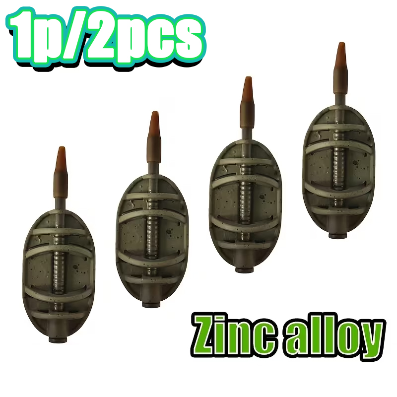Carp Fishing Tackle - Inline Method Feeder, Short Body Zinc