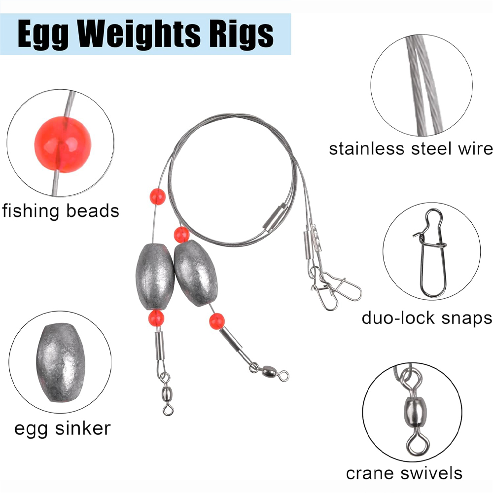 2Pcs Fishing Egg Sinker Weight - Fishing Equipment Shop 评论和价格