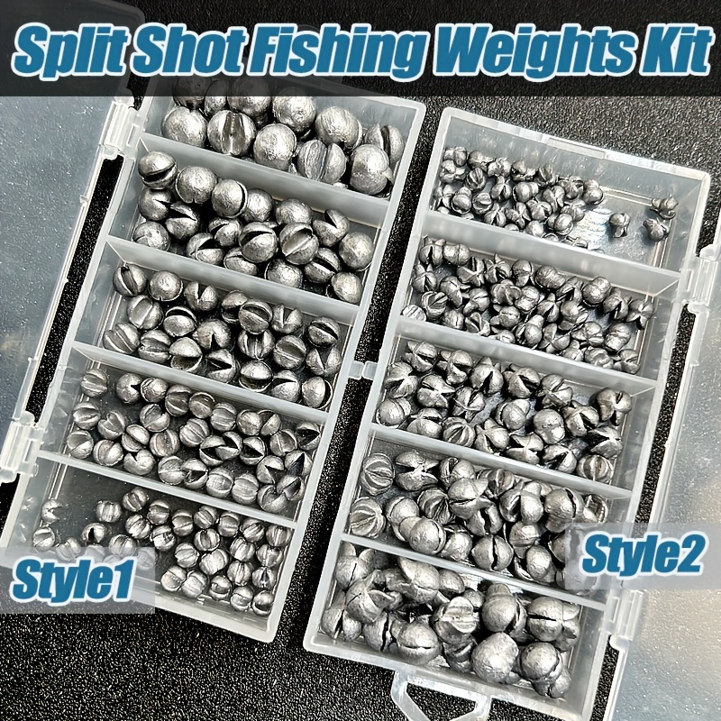 60/120pcs Fishing Weights Kit, - Fishing Equipment English 评论和价格