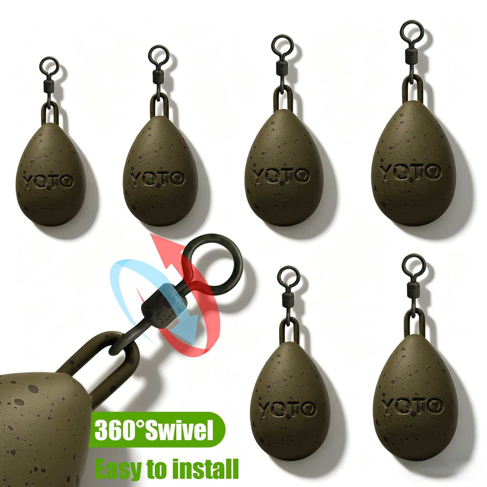 Carp Fishing Egg-Shaped Lead w - Carp Fishing Tackle 评论和价格