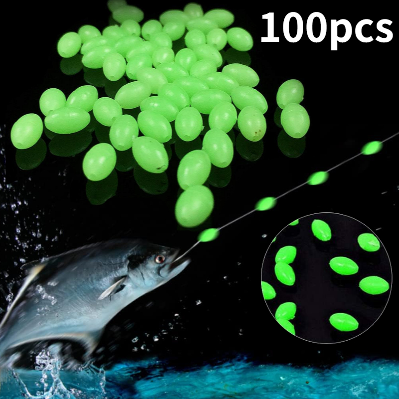 100pcs/lot Oval Night Luminous - Fishing Equipment Tools 评论和价格