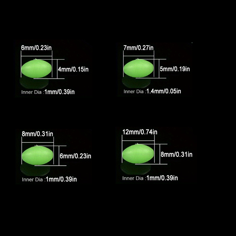 100pcs/lot Oval Night Luminous - Fishing Equipment Tools 评论和价格