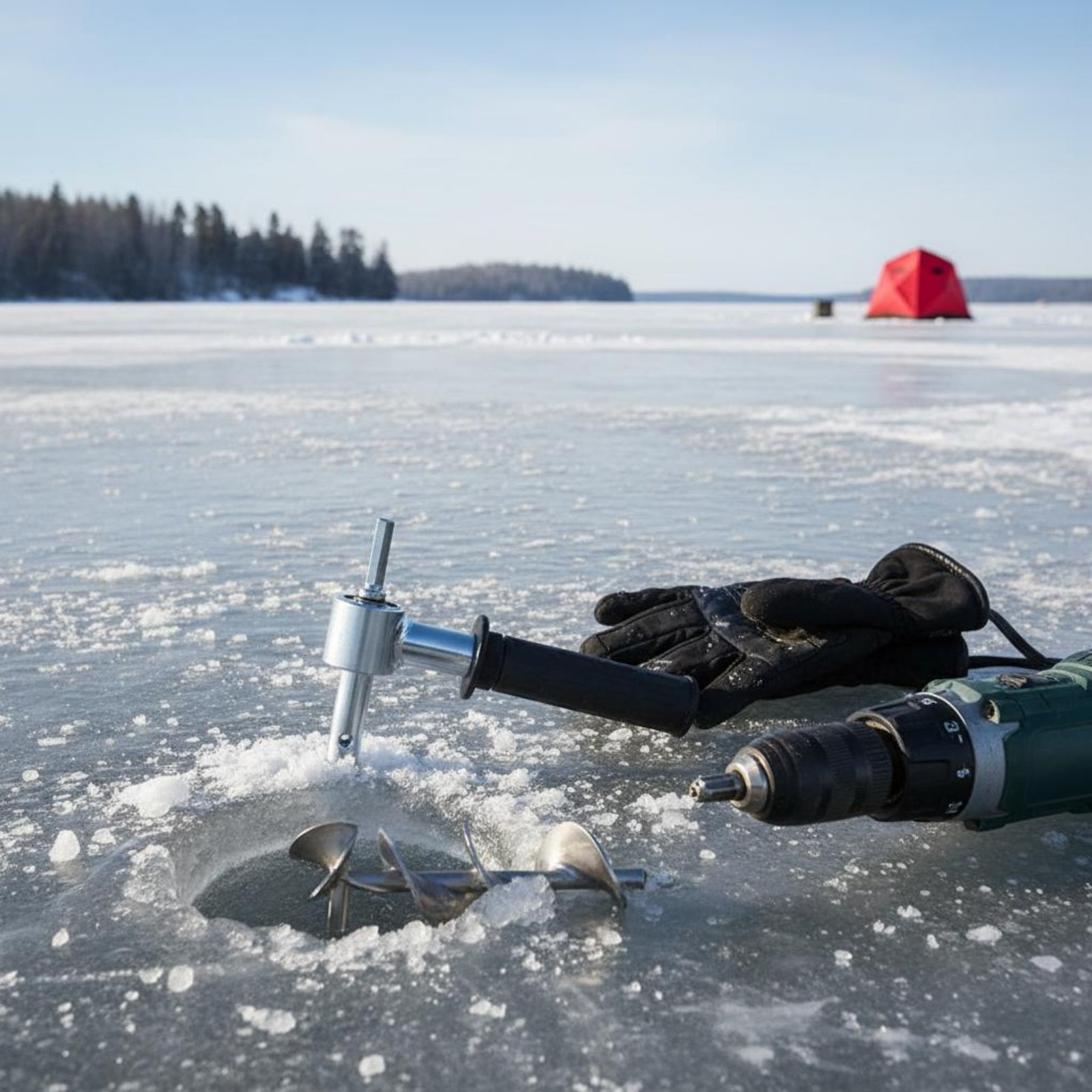 Ice Auger Drill Adapter Sturdy - Fishing Equipment In 评论和价格
