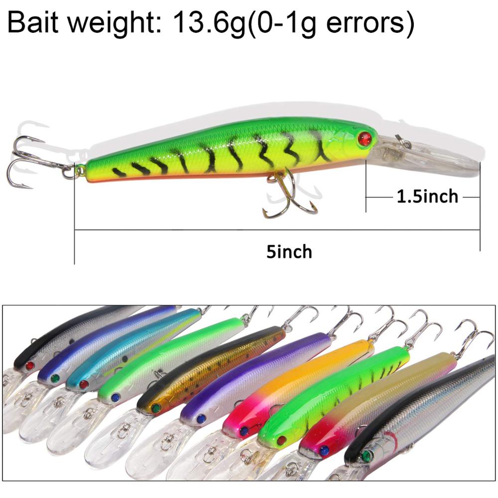 10PCS Minnow Fishing Lure 13.6 - Fishing Equipment Shop 评论和价格