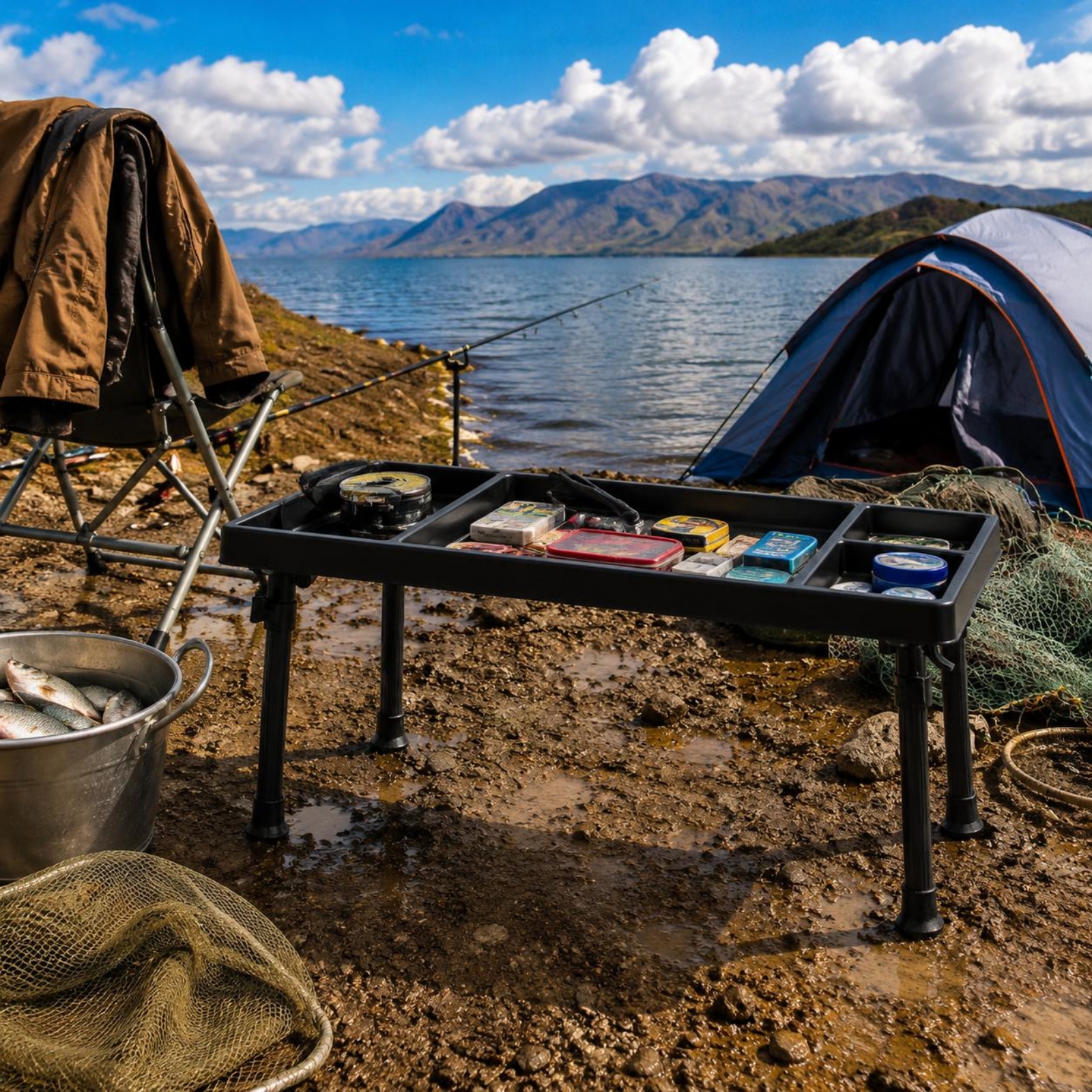 Fishing Tackle Tray Table Stur - Carp Fishing Tackle 评论和价格