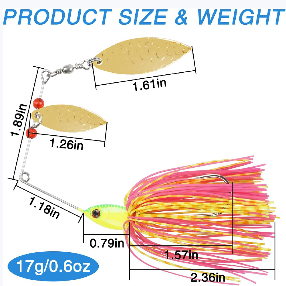 6pcs Spinnerbait Fishing Lures - Fishing Equipment Shop 评论和价格
