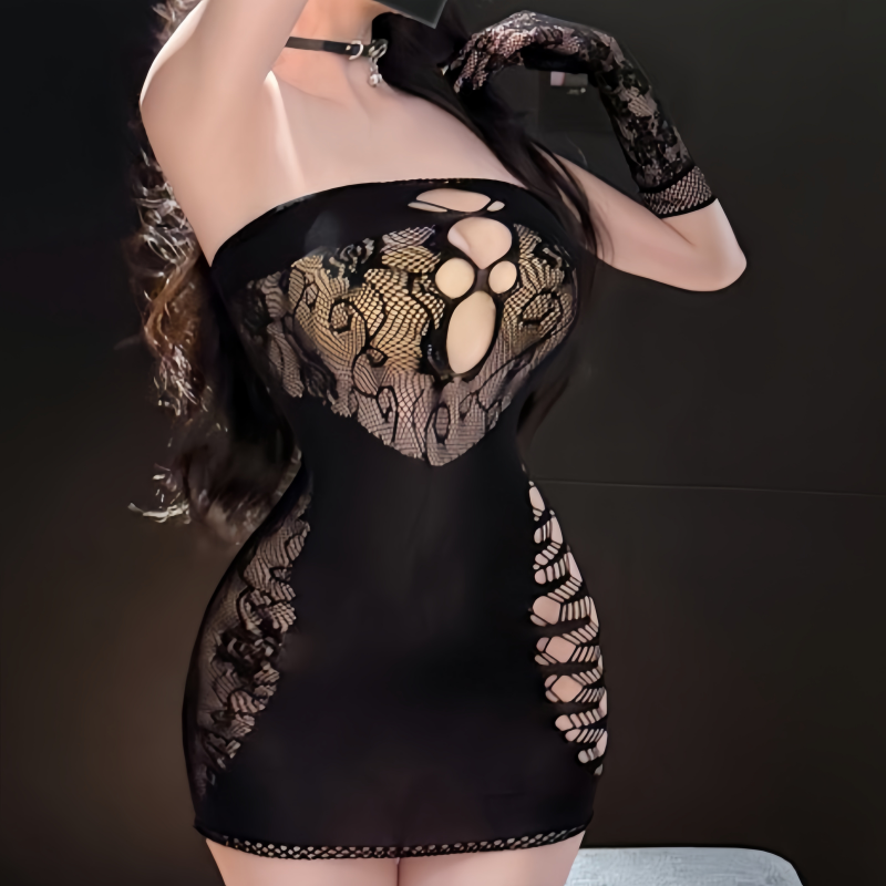 Hot Exposed Wrapped Hip Skirt  - Fishing Net 评论和价格