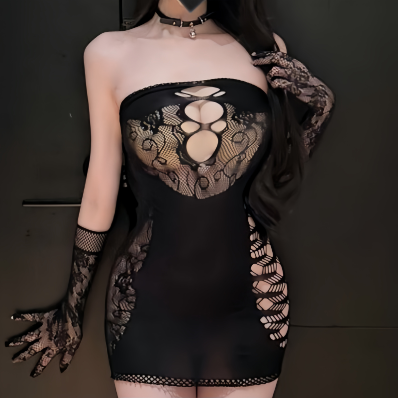 Hot Exposed Wrapped Hip Skirt  - Fishing Net 评论和价格