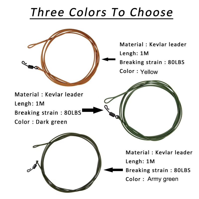3pcs 80LB Carp fishing leader  - Fishing Equipment Shop 评论和价格