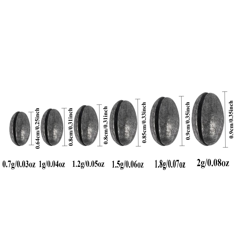 30pcs Fishing Lead Solid Oval  - Fishing Equipment English 评论和价格