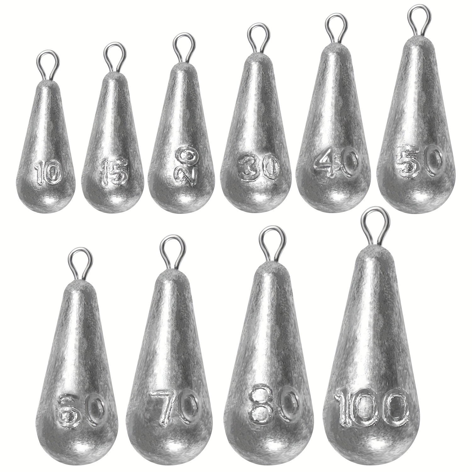 Fishing Weights Sinkers, 10 Si - Fishing Equipment English 评论和价格