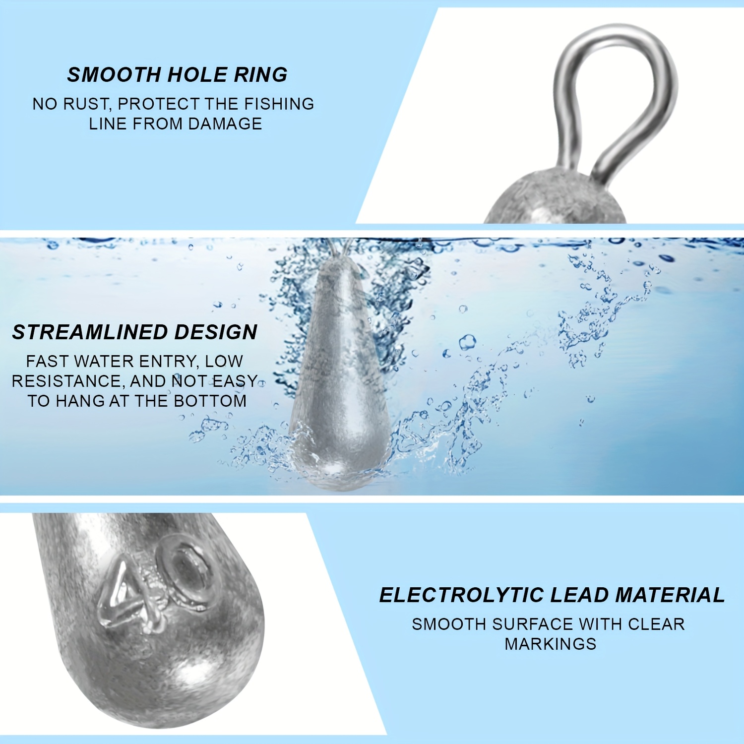 Fishing Weights Sinkers, 10 Si - Fishing Equipment English 评论和价格