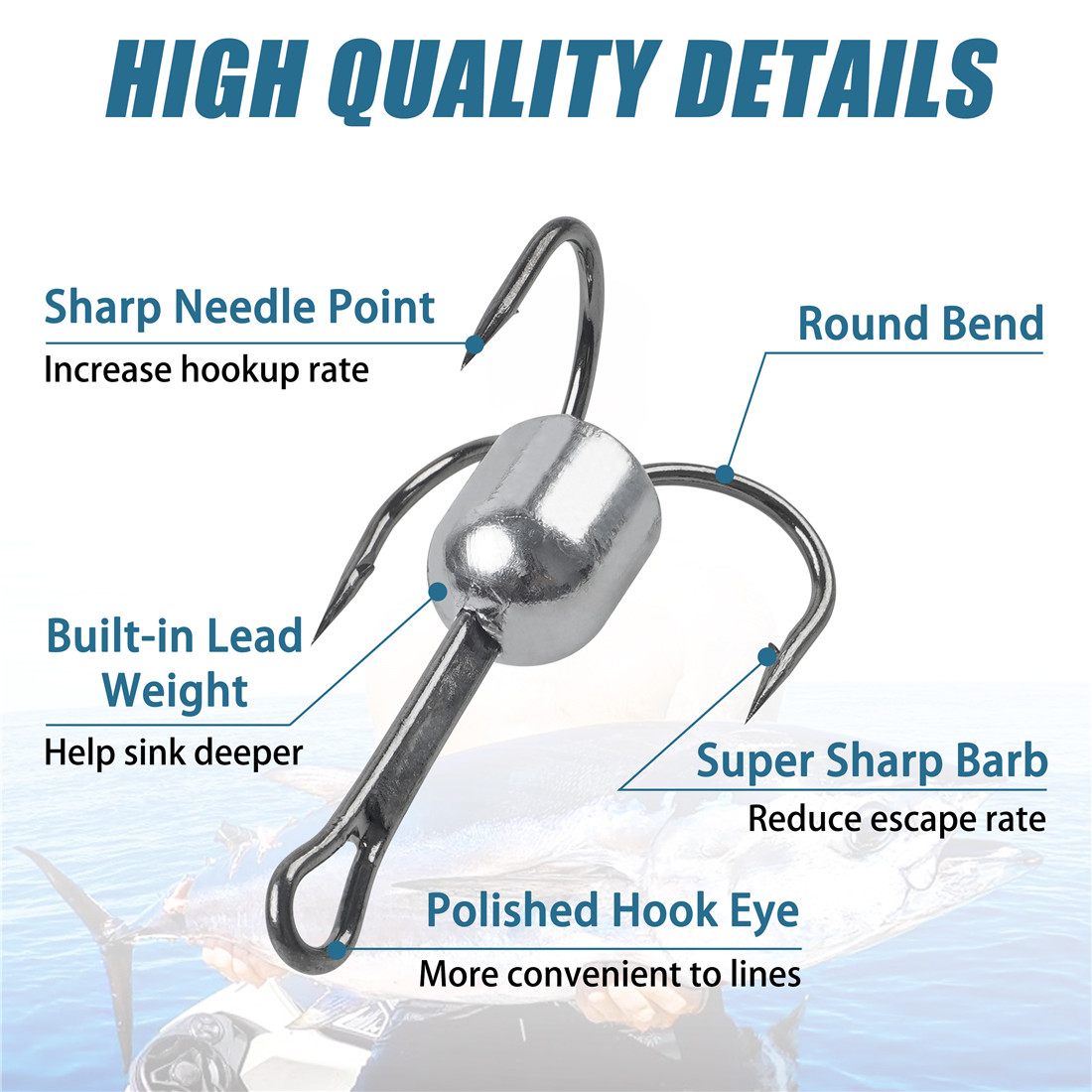 10PCS Snagging treble hooks We - Fishing Equipment Shop 评论和价格