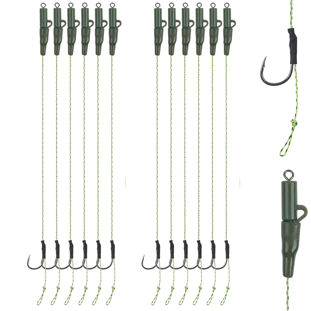 12Pcs Carp fishing hair rigs P - Fishing Equipment Shop 评论和价格