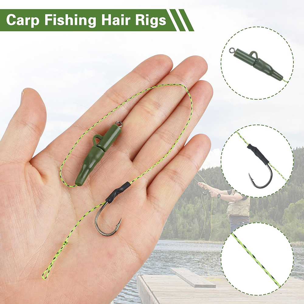 12Pcs Carp fishing hair rigs P - Fishing Equipment Shop 评论和价格