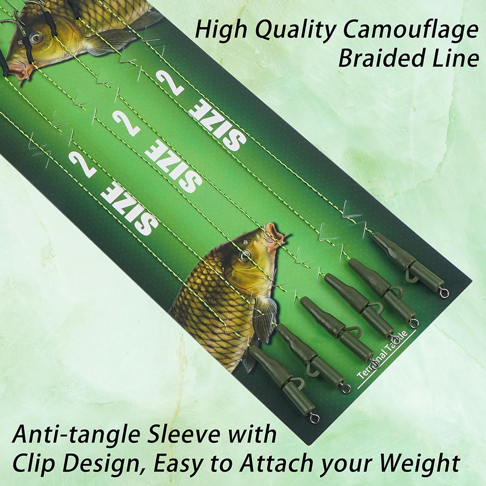 12Pcs Carp fishing hair rigs P - Fishing Equipment Shop 评论和价格