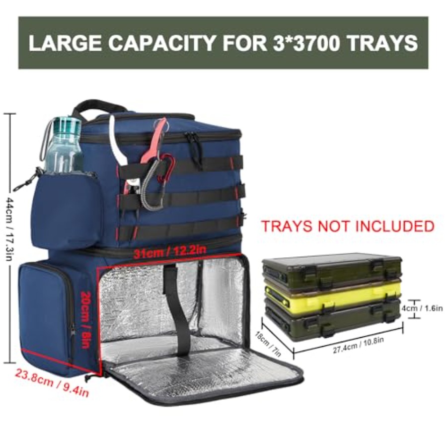 Fishing Backpack, Water Resist - Rod Holder Fishing 评论和价格
