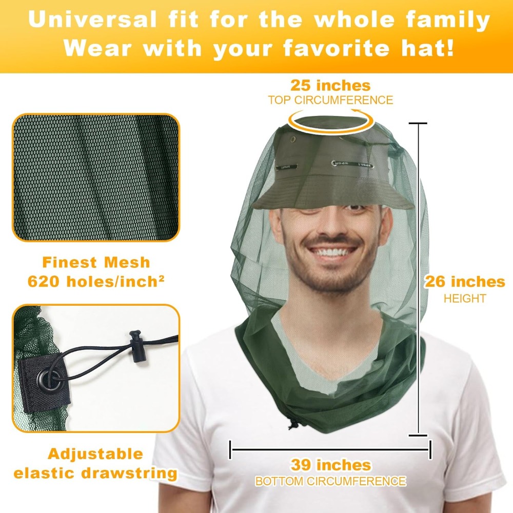 Ultra Large Mosquito Head Net, - Fishing Net 评论和价格