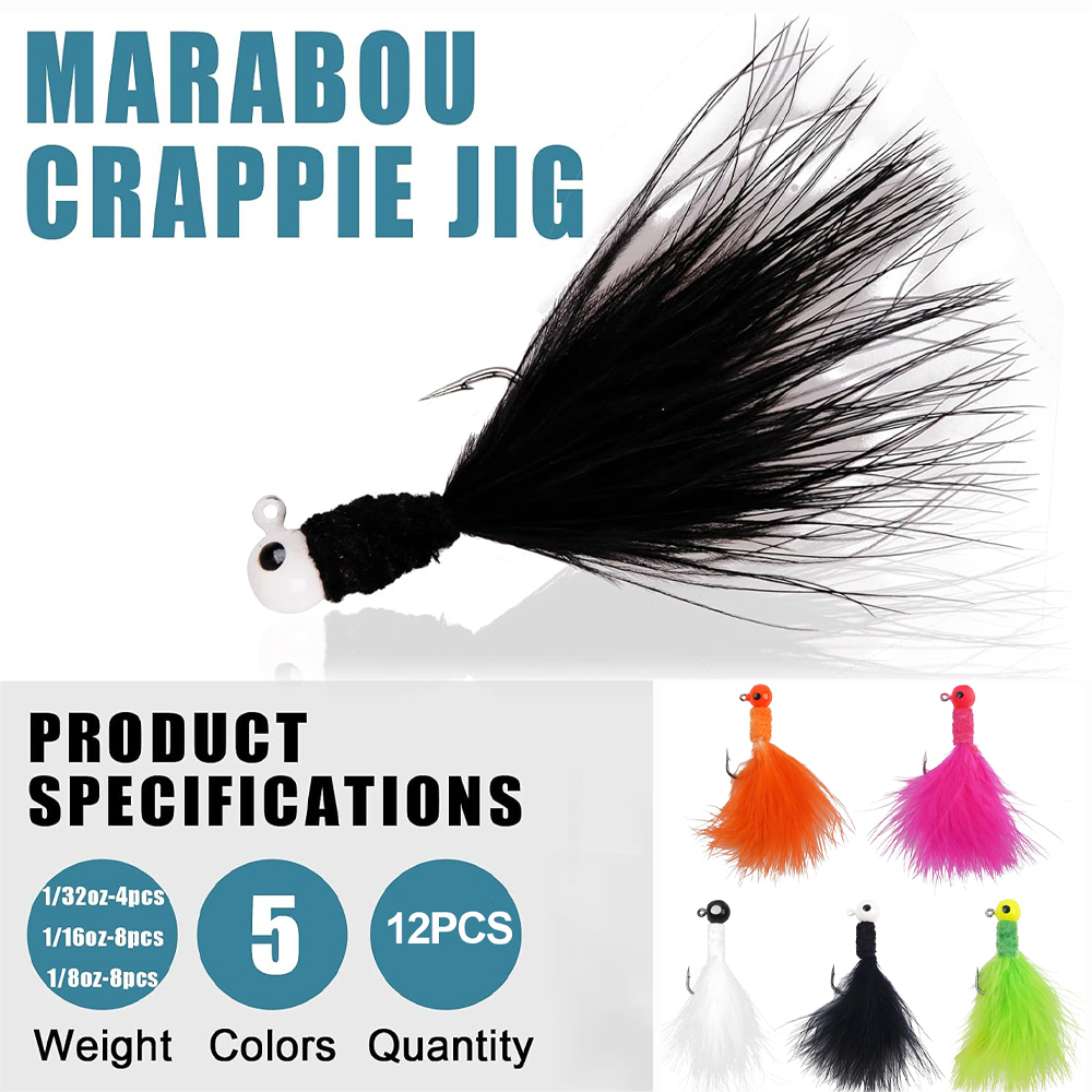 12Pcs Jig Heads for Fishing Cr - Fishing Equipment Shop 评论和价格