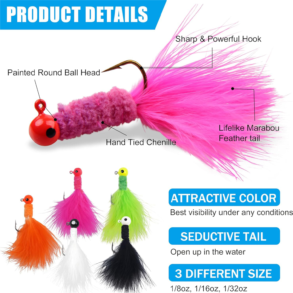 12Pcs Jig Heads for Fishing Cr - Fishing Equipment Shop 评论和价格