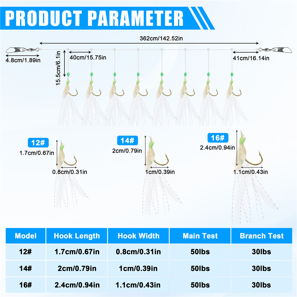 24Pcs=3Packs  8 in 1 Feather F - Fishing Equipment Shop 评论和价格