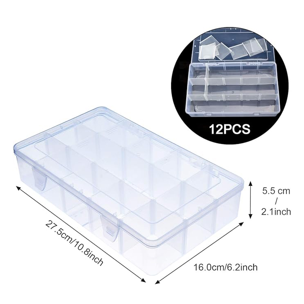15-Grid Plastic Organizer Box  - Fishing Equipment Organizer 评论和价格