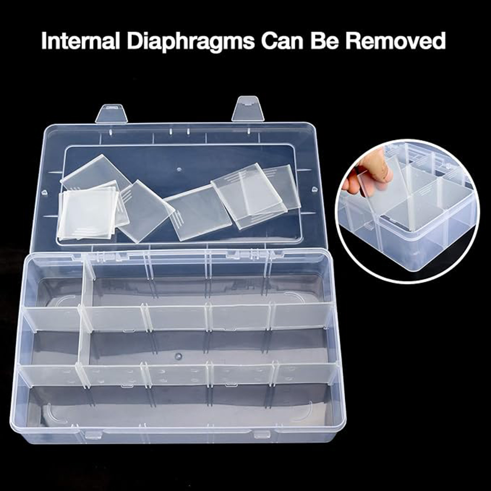 15-Grid Plastic Organizer Box  - Fishing Equipment Organizer 评论和价格