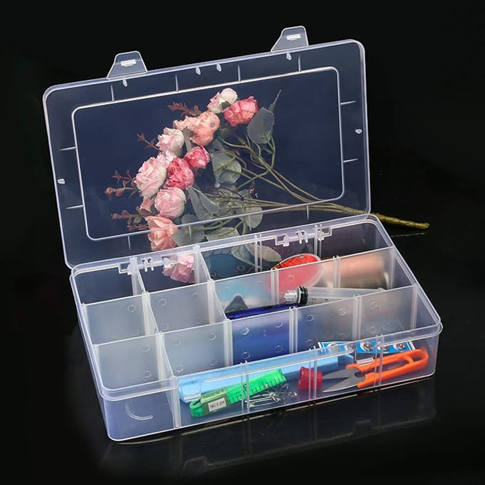 15-Grid Plastic Organizer Box  - Fishing Equipment Organizer 评论和价格