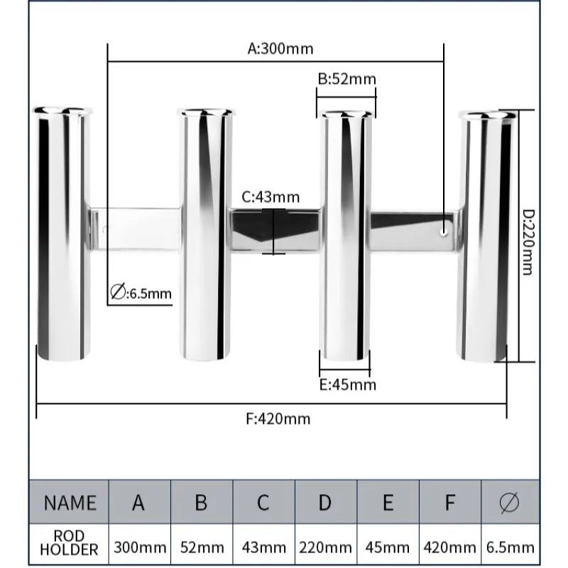 Stainless Steel 4 Tubes Rod ho - Rod Holder Fishing 评论和价格