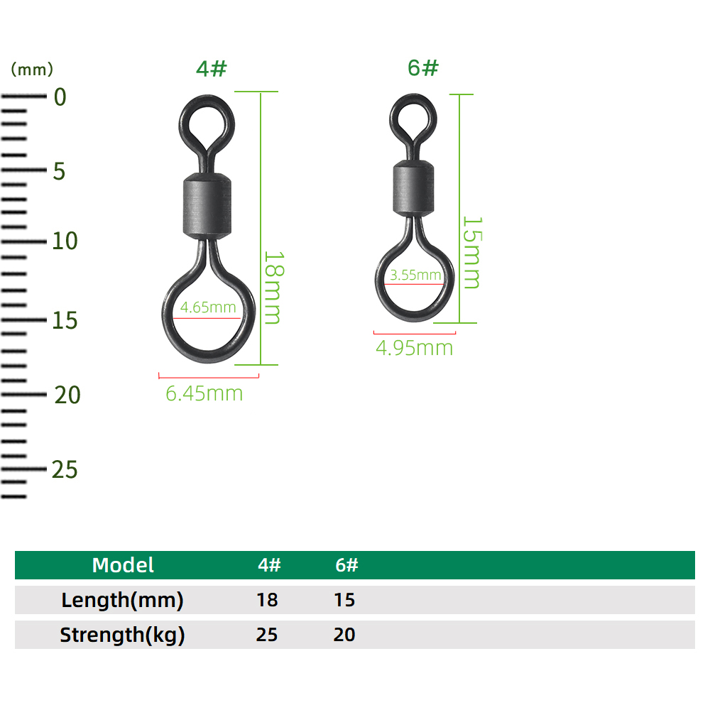 100pcs Carp Fishing Swivel Big - Carp Fishing Tackle 评论和价格