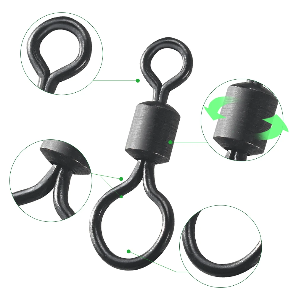 100pcs Carp Fishing Swivel Big - Carp Fishing Tackle 评论和价格