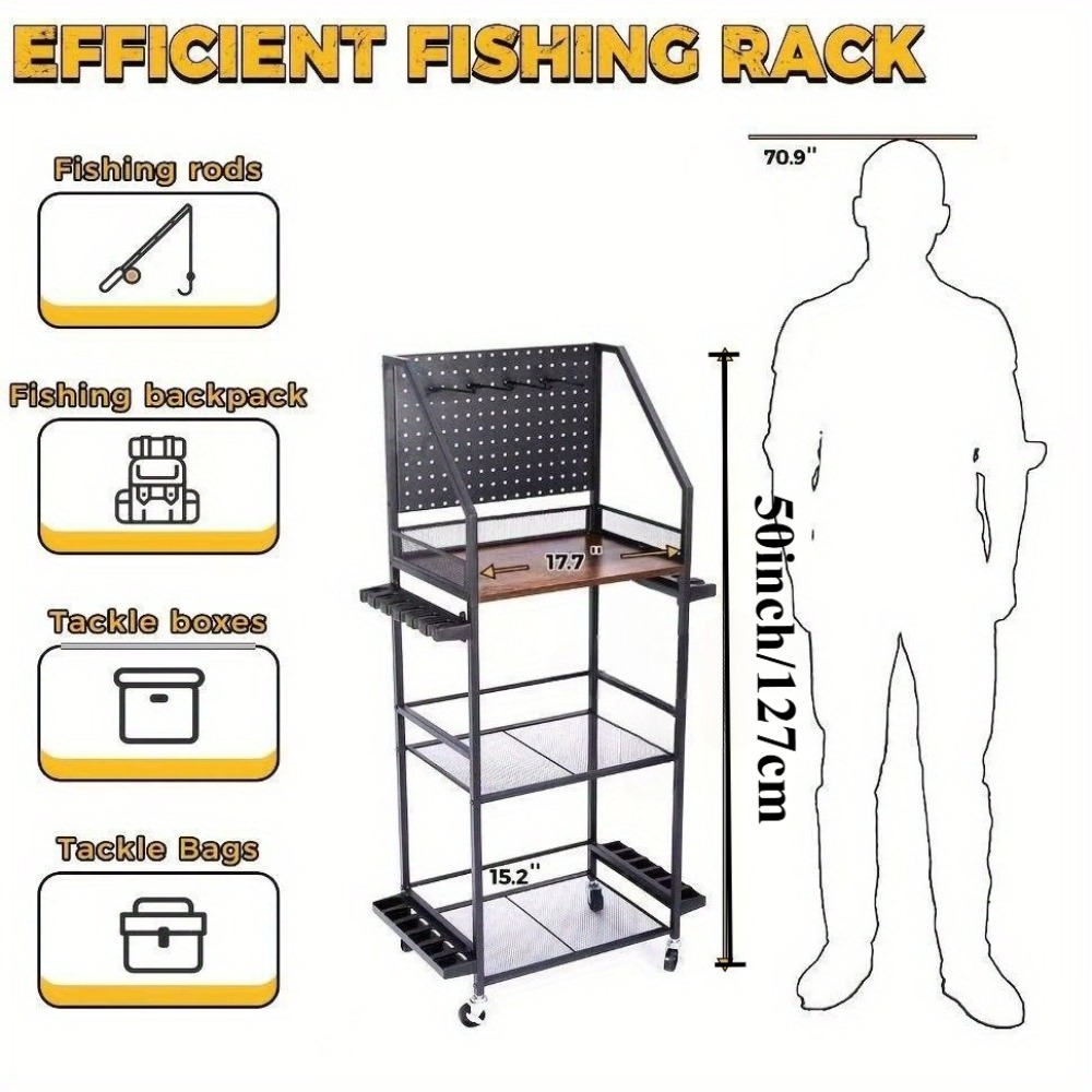 Fishing Rod Holders for Garage - Fishing Equipment Organizer 评论和价格