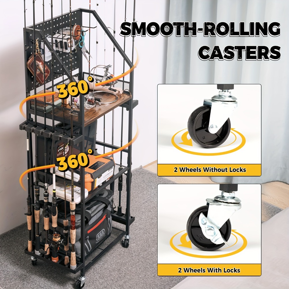 Fishing Rod Holders for Garage - Fishing Equipment Organizer 评论和价格