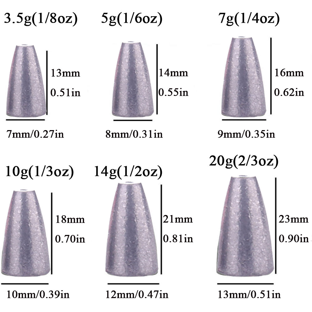 3.5g 5g 7g 10g 14g 20g Bullet  - Carp Fishing Tackle 评论和价格