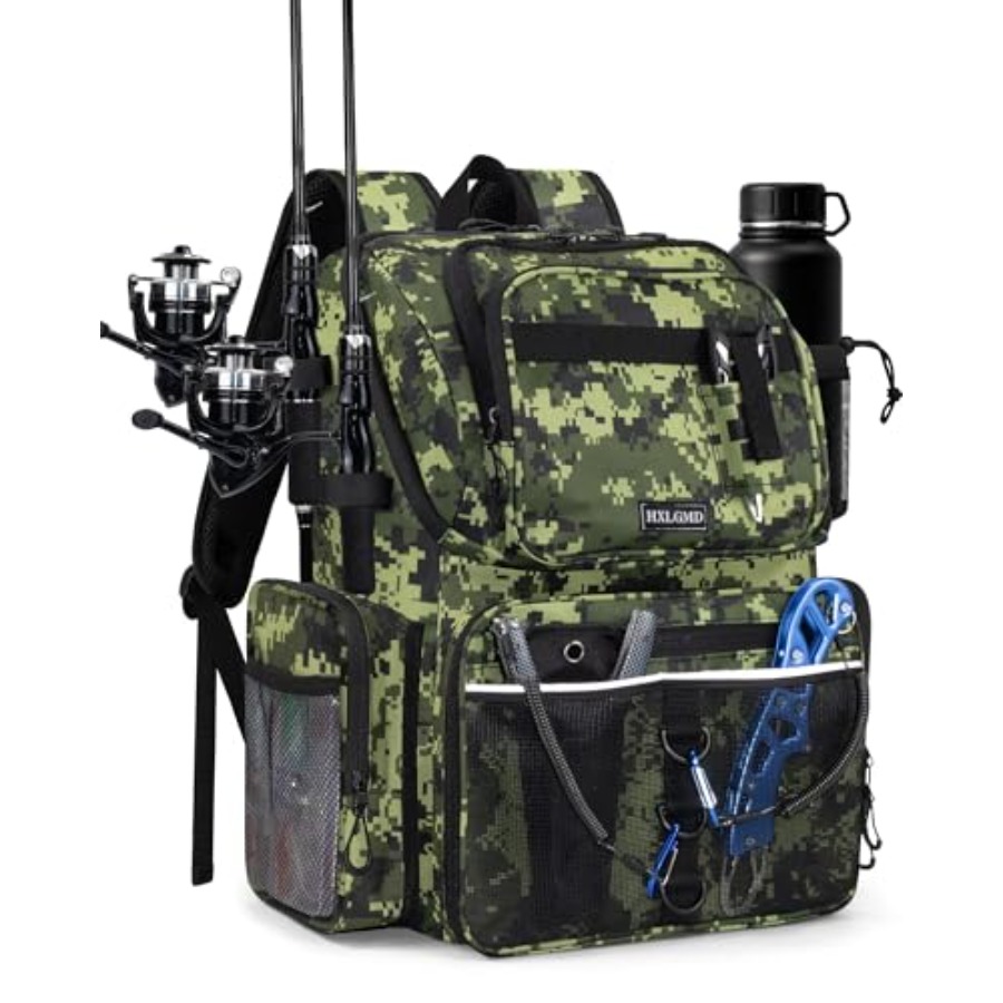 Fishing Backpack with Rod Hold - Fishing Equipment In 评论和价格