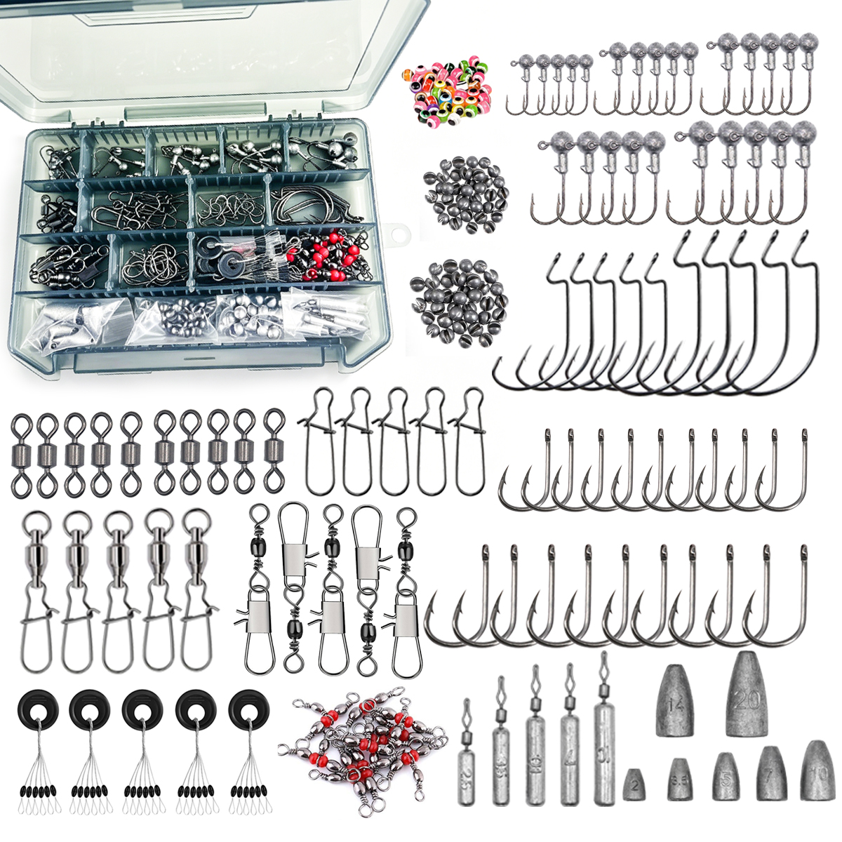 187pcs Fishing Accessories Kit - Fishing Equipment Organizer 评论和价格